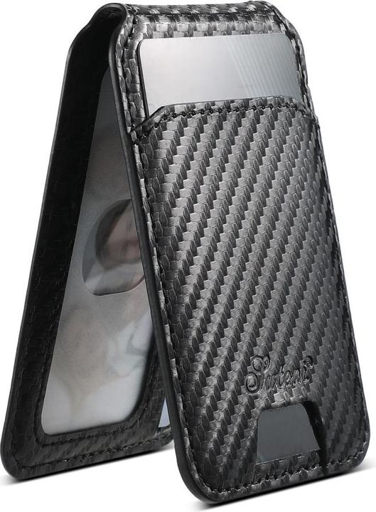 Immagine prodotto Ueli Express Copertina magnetica in carbon look con porta carte di credito staccabile (Apple iPhone 16 Pro)