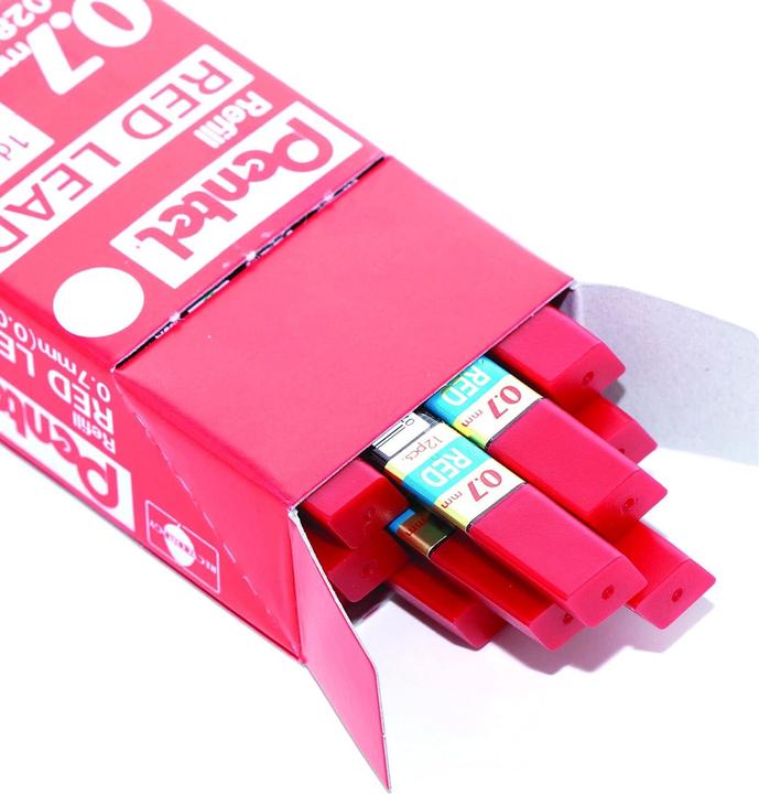 Immagine prodotto Pentel Ersatzminen für Druckbleistift 0,7 mm (Mine di ricambio, Rosso)