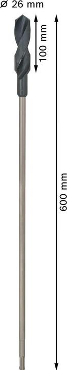 Produktbild Bosch Professional Zubehör PRO Wood HSS Installationsbohrer, 26 x 100 x 600 mm (26 Millimeter)