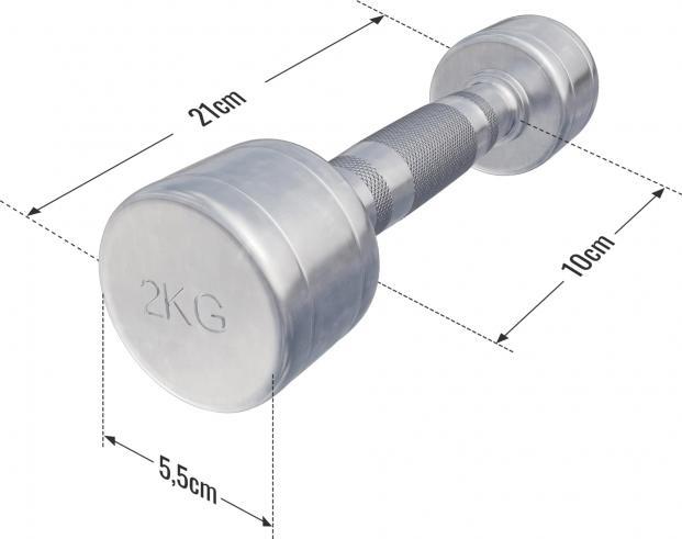 Actual product image Gorilla Sports Chrome dumbbells (2 x 2 kg)