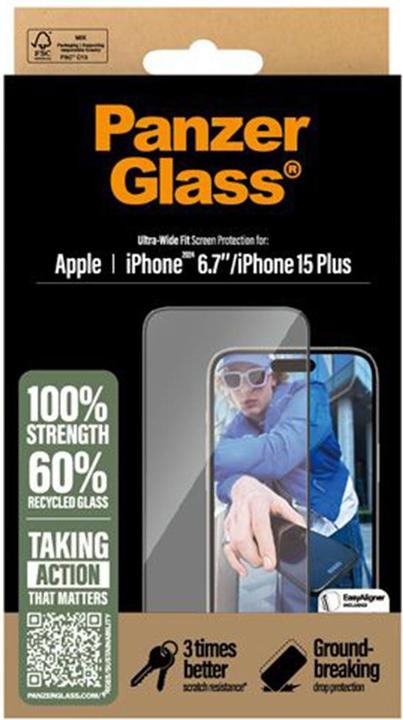 Immagine prodotto PanzerGlass Ultra-Wide Fit (1 Pezzo/i, Apple iPhone 16 Plus)
