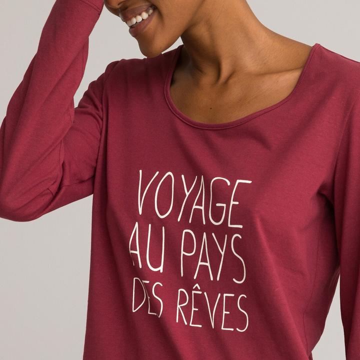 Image du produit La Redoute Collections Pyjama manches longues en jersey de coton (44, 46)
