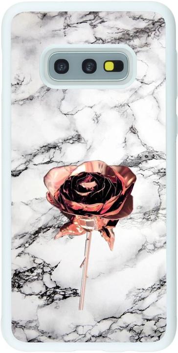 Produktbild PhoneLook Hülle Silikon weiss Marble Rose Gold (Samsung Galaxy S10e)