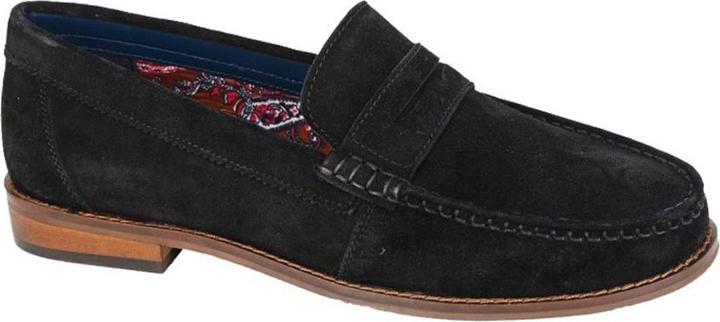 Actual product image Roamers Mens Plain Suede Loafers (42)