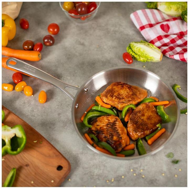 Actual product image Kuhn Rikon ALLROUND Frying pan Set uncoated Ø 24 + 28 cm (28 cm, Frying pan, Stainless steel)
