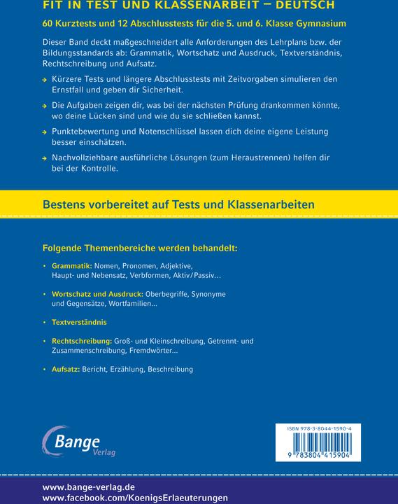 Label énergétique Fit in Test und Klassenarbeit Deutsch 5./6. SJ. (Allemand, Peter Sweet, 2018)