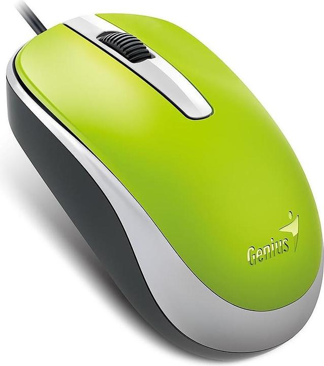 Actual product image Genius KYE 310105110 Optical Mouse with Cable DX-120, Green (Cable)