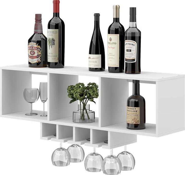 Produktbild Vicco Weinglasregal Vin, Weiss, mit Glashalter