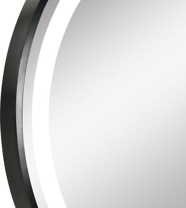 Image du produit Swisshandel24 Miroir de salle de bain, éclairage LED, intensité variable, 3 couleurs de lumière, cadre (Ø 60 cm)