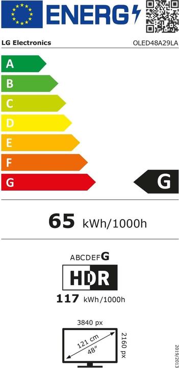 Energie-Label LG OLED48A29LA (48", A2, OLED, 4K, 2022)