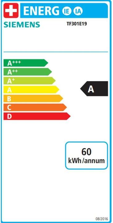 Etichetta energetica Siemens EQ300 TF301E19 (Spina CH)