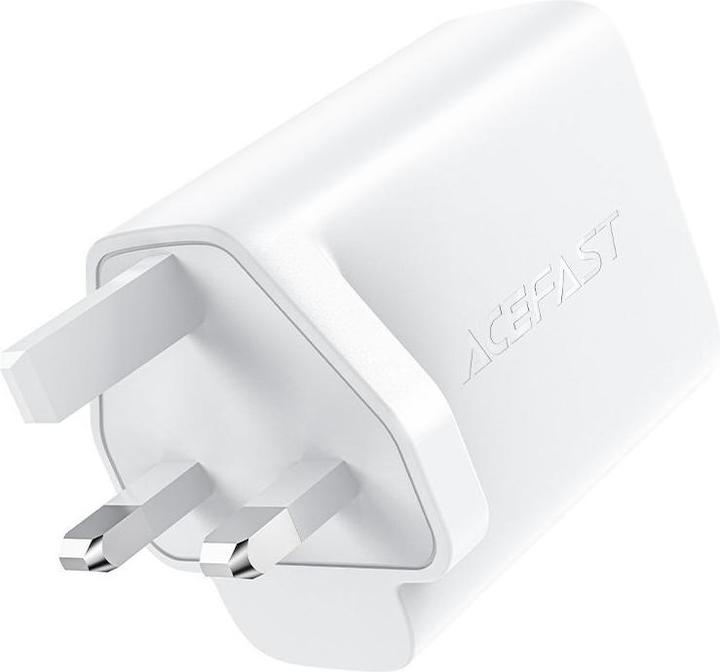 Actual product image Acefast GaN charger (UK plug) 2x USB Type C 50W, Power Delivery, PPS, Q3 3.0, AFC, FCP (A32 UK) (50 W)