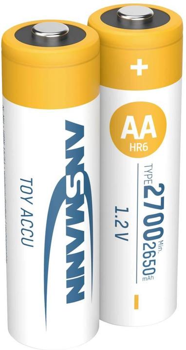 Immagine prodotto Ansmann 1312-0037 Batteria ricaricabile Mignon (AA) NiMH 2650 mAh 1,2 V 2 pz. (2 pz., AA, 2650 mAh)