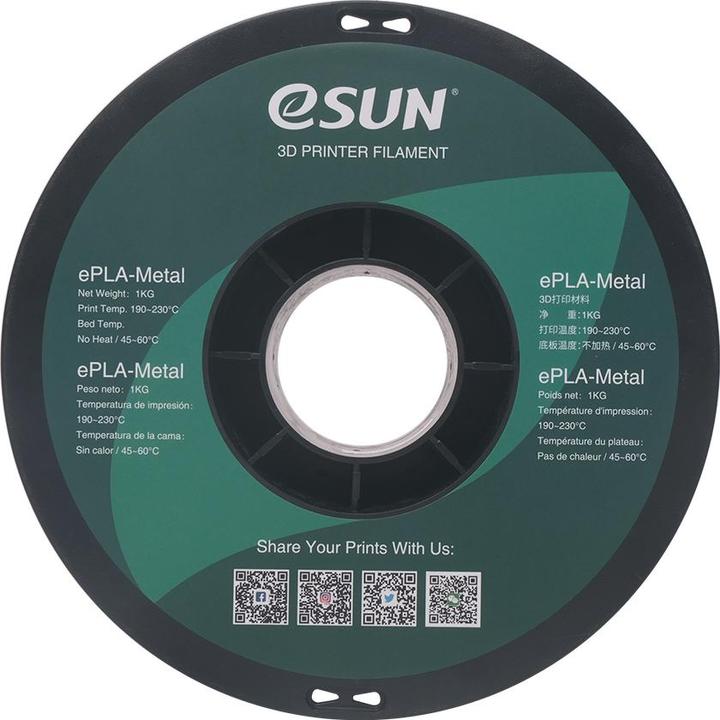 Produktbild eSUN ePLA-Metal Bronze Filament 1.75mm 1Kg (PLA, 1.75 mm, 1000 g, Gold)