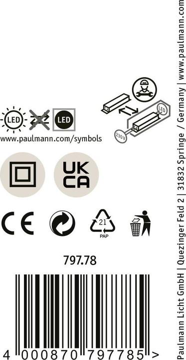 Immagine prodotto Paulmann Pane Purico Zigbee (2050 lm)