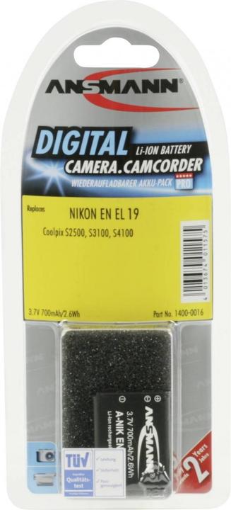 Actual product image Ansmann A-Nik EN-EL19 (Rechargeable battery)