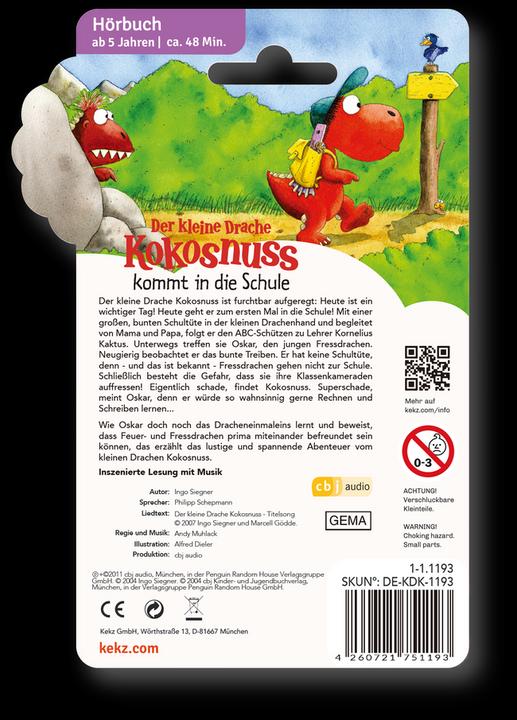 Actual product image Kekz Audio chip The Little Dragon Coconut comes to school (German)