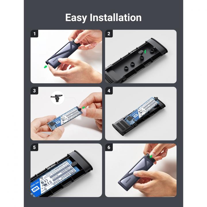 Produktbild Ugreen SSD Enclosure (M.2 2280, M.2 2230, M.2 2260, M.2 2242)