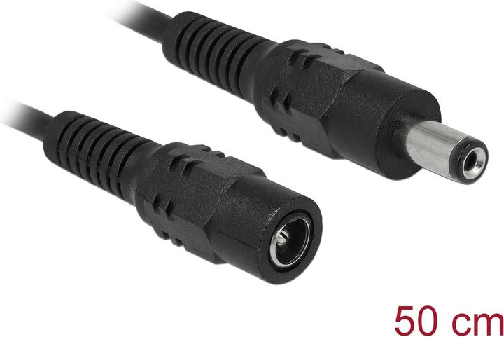 Produktbild Delock 5.5/2.1 DC Stromkabel Verlängerung, 50cm (0.50 m)