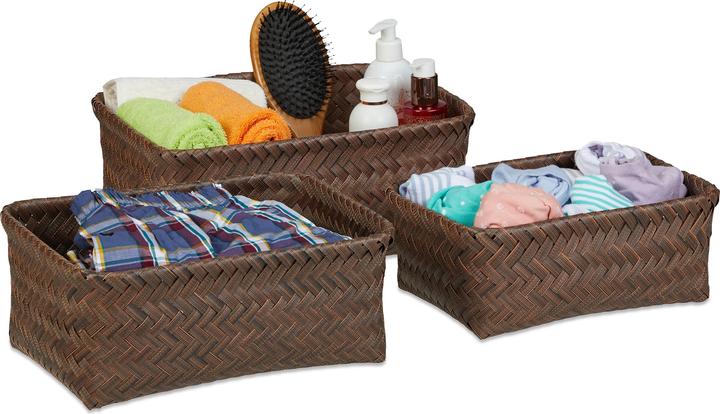 Actual product image Relaxdays Storage Basket (3 x, 35 x 26 x 15 cm)