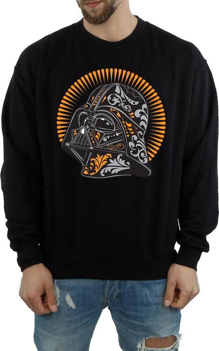 Actual product image Star Wars Mens Darth Vader Dia De Los Muertos Sweatshirt (L)
