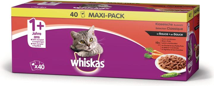 Whiskas 1+ Classic selection in sauce (Adult, 40 pcs., 4000 g)