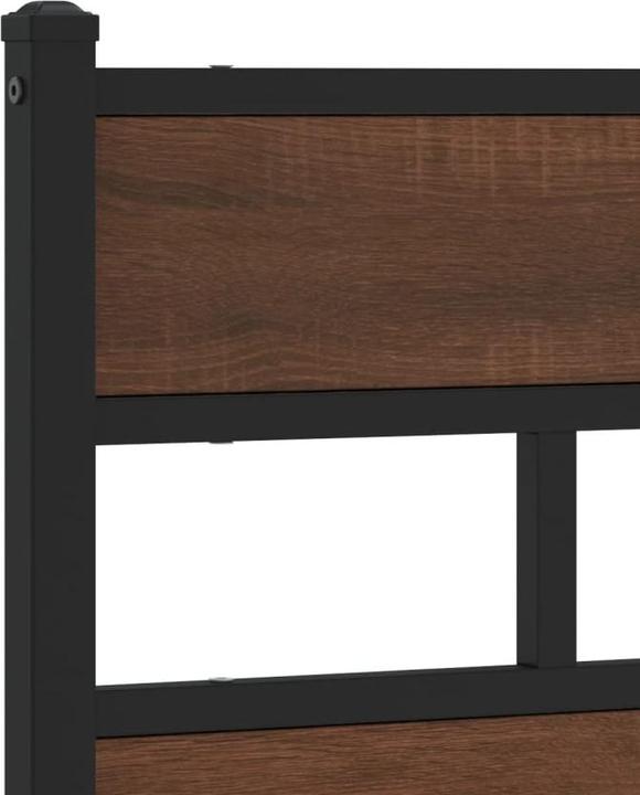 Produktbild VidaXL Kopfteil Bettkopfteil Betthaupt Braun Eichen-Optik Stahl Holzwerkstoff