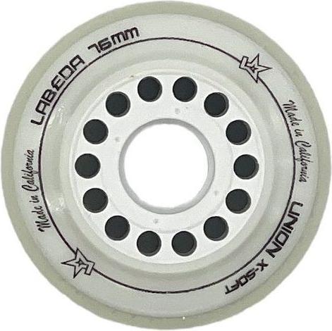 Labeda Union X-Soft 4er-Pack Rollhockey-Räder (Weiss, 80 mm) (80 mm)