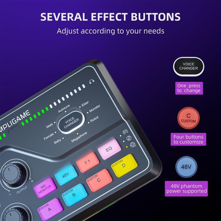 Actual product image Fifine Gaming Audio Mixer SC8