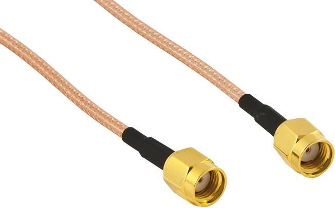 Produktbild Allnet ANT-PIG-RSMA-RSMA-30 0.3m R-SMA R-SMA Gold Koaxialkabel (Antennenkabel)