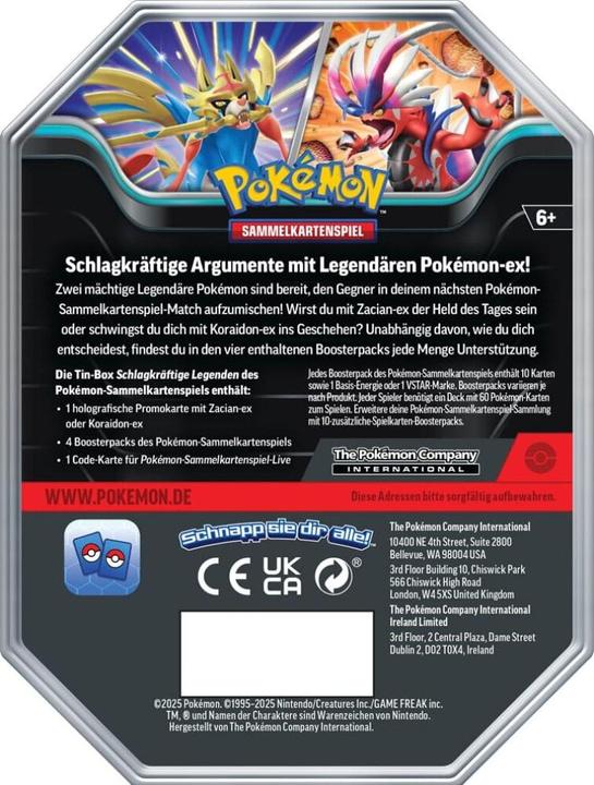 Actual product image Pokémon Pokemon Tin 121 (German, Tin)
