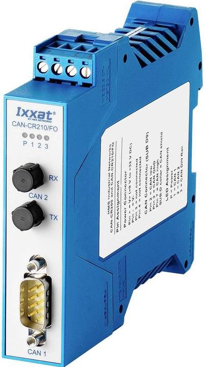 Actual product image HMS CAN converter bus D-SUB9 fiber optic F-ST Ixxat 1.01.0068.46010 Operating voltage -