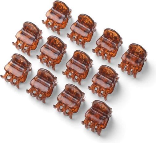 Trisa Mini fermagli per capelli 1cm avana 12 pezzi. (12 pz.)