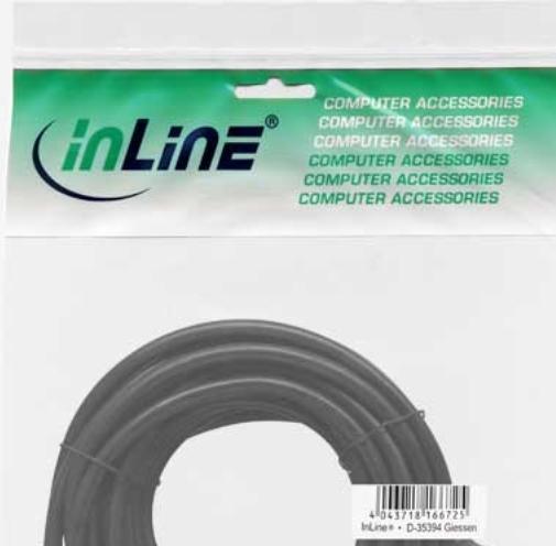 Actual product image InLine Protective contact extension ST / BU (10 m, CEE 7/3)