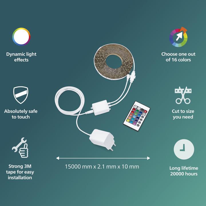 Image du produit Philips Lightstrip (Multicolore, 1500 cm, Intérieur)