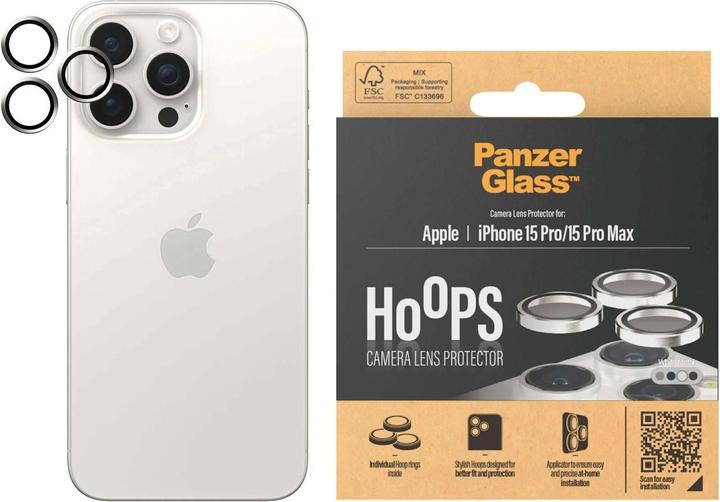 PanzerGlass Hoops (1 Stück, Apple iPhone 15 Pro Max, Apple iPhone 15 Pro)