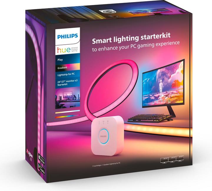 Produktbild Philips Hue Play Gradient inkl. Bridge (Mehrfarbig, 187.50 cm, Indoor)