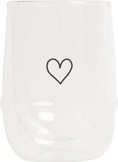 Produktbild Eulenschnitt Cappuccino Glas - Herz (220 ml, 1 x)