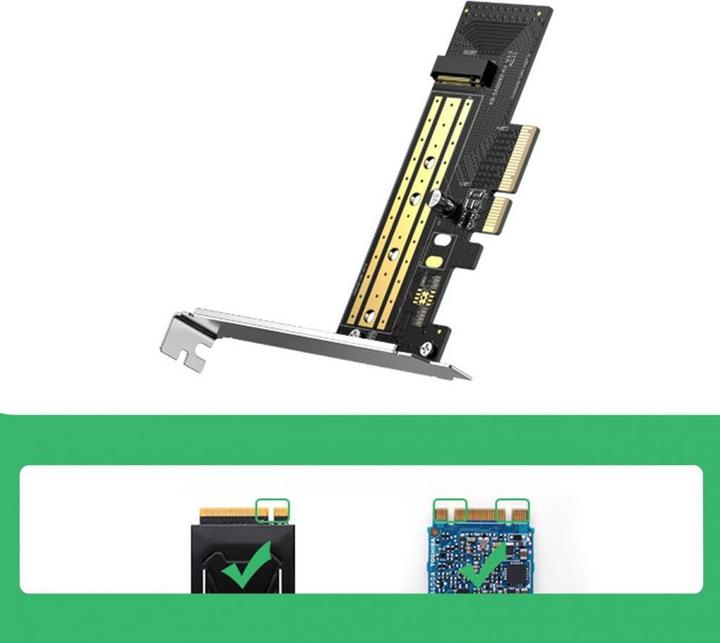 Actual product image Ugreen M.2 NVME SSD to PCIe Express 3.0 x4 adapter card
