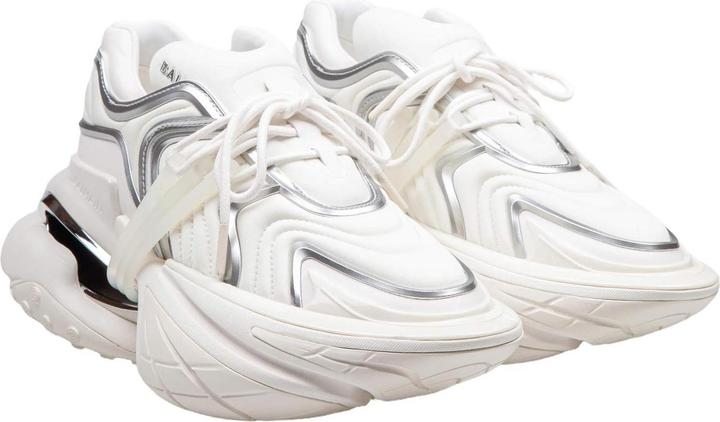 Image du produit Balmain unicorn wave neoprene and leather sneakers white color (40)