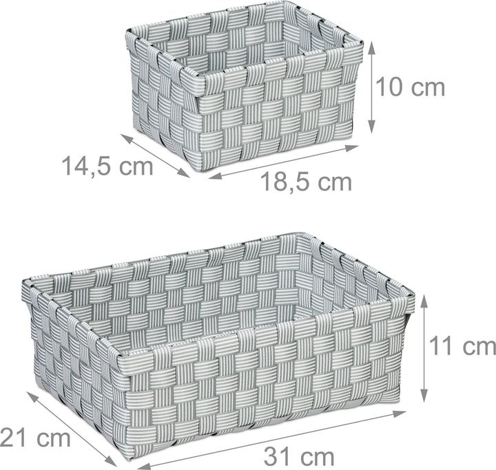 Immagine prodotto Relaxdays 3x cestino portaoggetti (1 x, 31 x 21 x 11 cm)