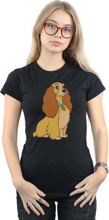 Actual product image Disney Womens/Ladies Lady And The Tramp Lady Spaghetti Heart Cotton T-Shirt (M)