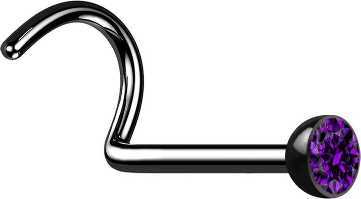 Immagine prodotto Star Piercing Anello placcato oro con cristalli (senza ottone, Acciaio chirurgico 316L)