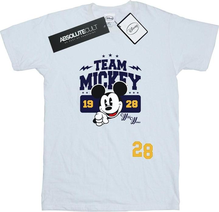 Actual product image Disney Womens/Ladies Mickey Mouse Team Mickey Cotton Boyfriend T-Shirt (S)