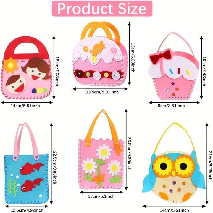 Image du produit Activity Board Kit de couture pour enfants, Kit de couture pour sac à main, Kit de bricolage pour enfants, DIY
