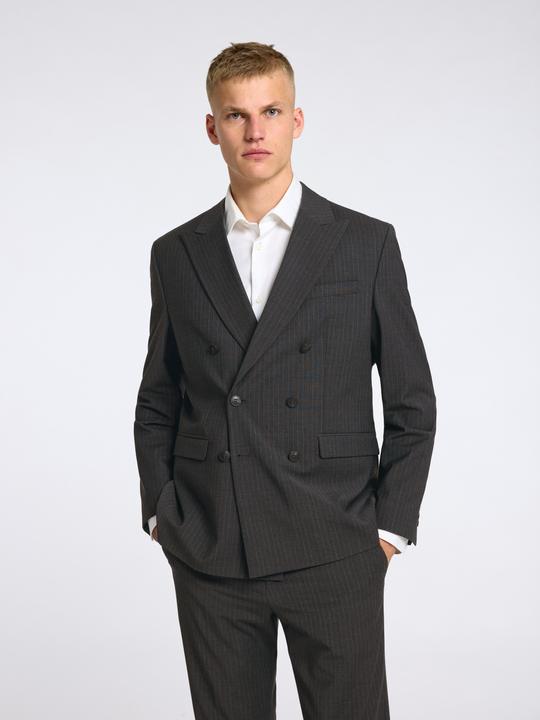 Produktbild Selected Homme Nadelstreifen Zweireihiger Blazer (50)