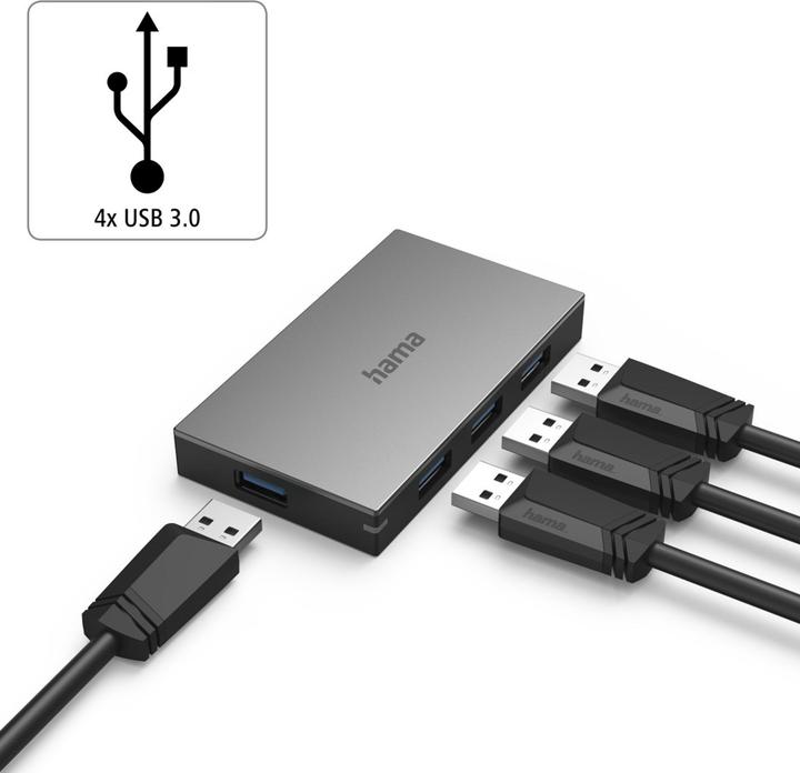 Produktbild Hama USB 3.0 Hub (USB-A, 4 Ports)