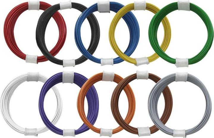 Produktbild Donau Kupferlitzen-Set hochflexibel (0,04 mm²) 10 x 10 m - 10 farbig (10 m)