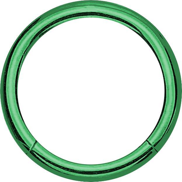 Star Piercing Micro Segmentring klappbar grün (Titan G23, ohne Messing)