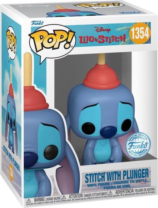 Actual product image Funko POP! Disney Lilo et Stitch - Stitch with Plunger Edition Limitée